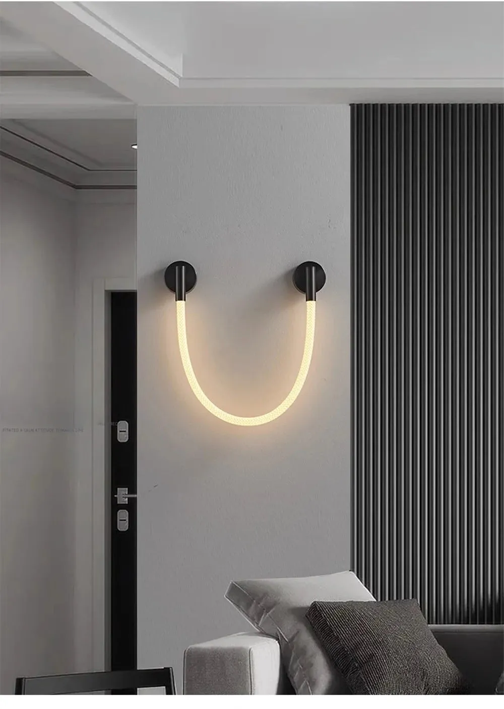 Kolia Dimmable LED Indoor/Outdoor Waterproof Wall Lamp Flexible Fabric Rope