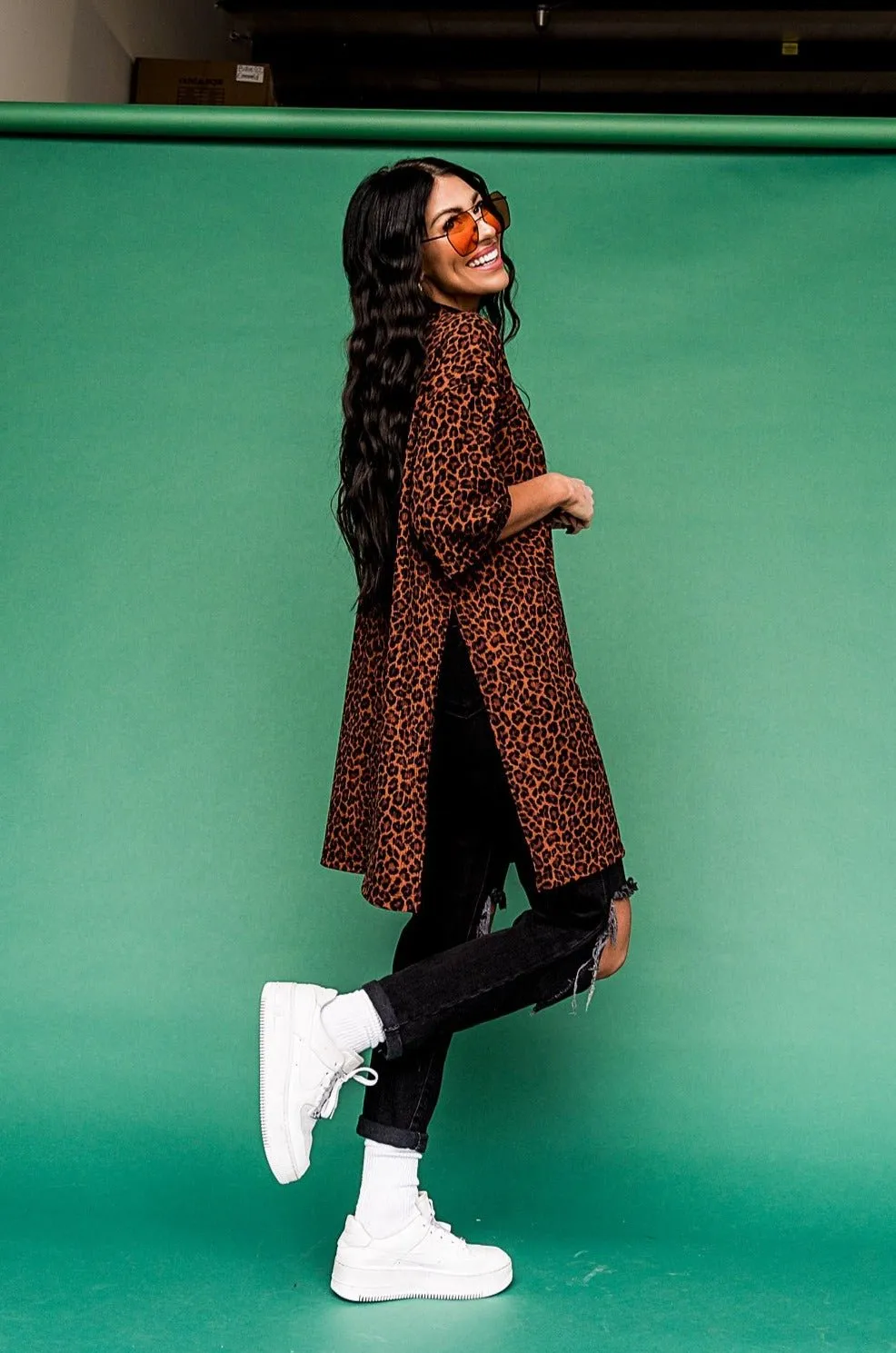 Lala Icon Mock Neck Top in Leopard *RESTOCKED*