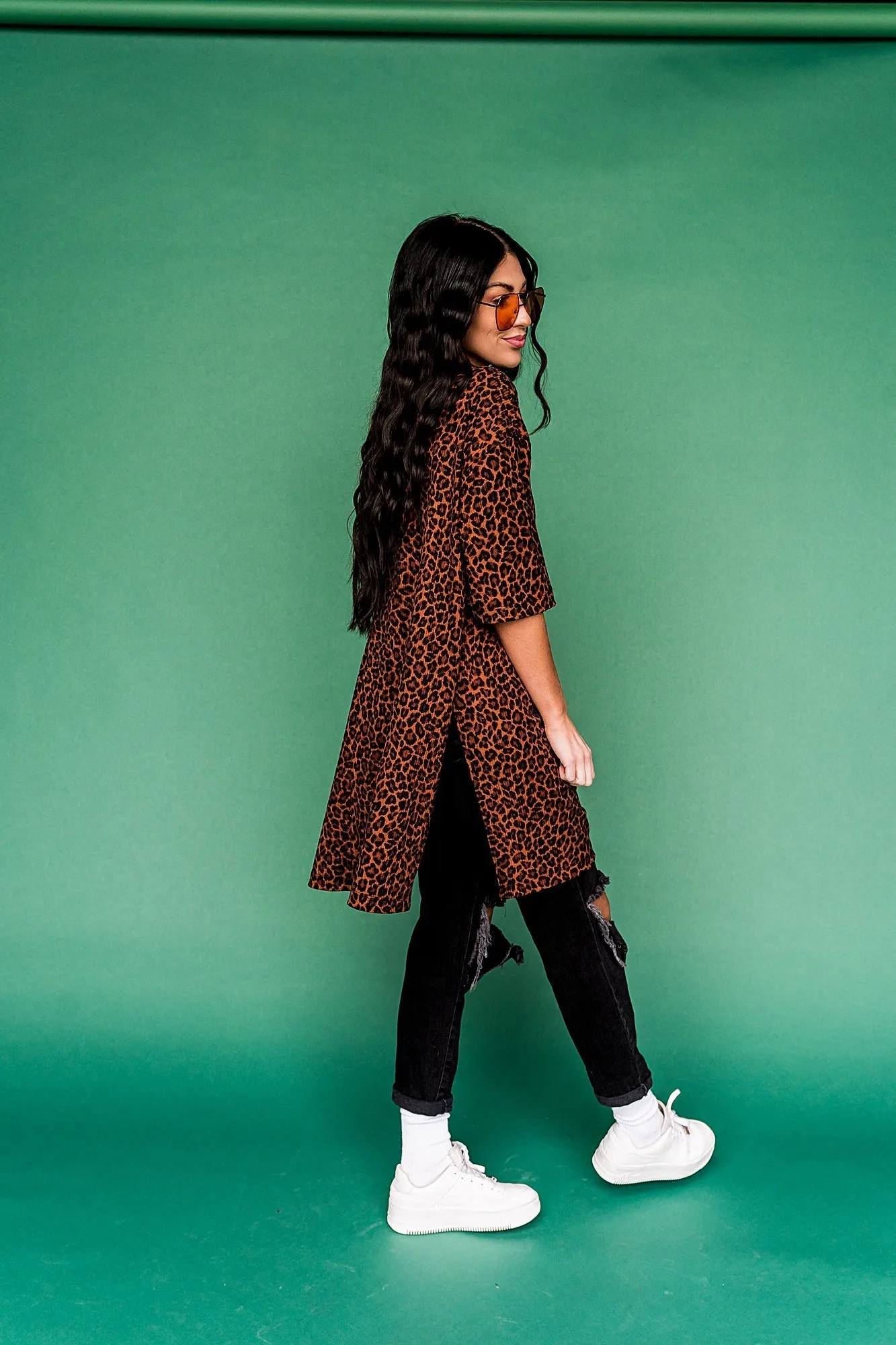 Lala Icon Mock Neck Top in Leopard *RESTOCKED*