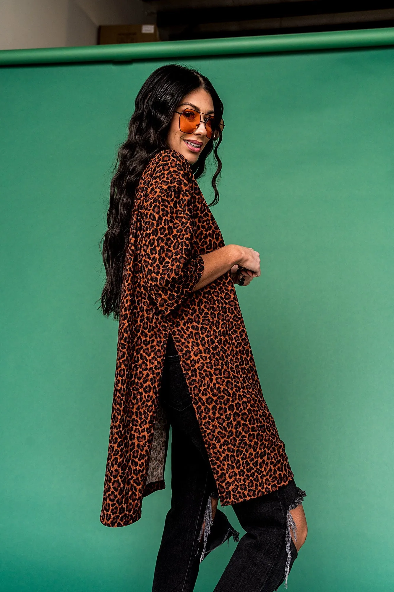 Lala Icon Mock Neck Top in Leopard *RESTOCKED*