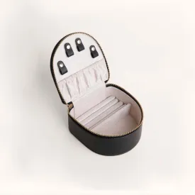 Leather Jewellery Box in Black