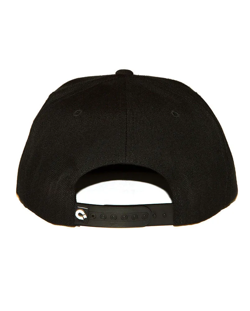 Leather Script Snapback 2