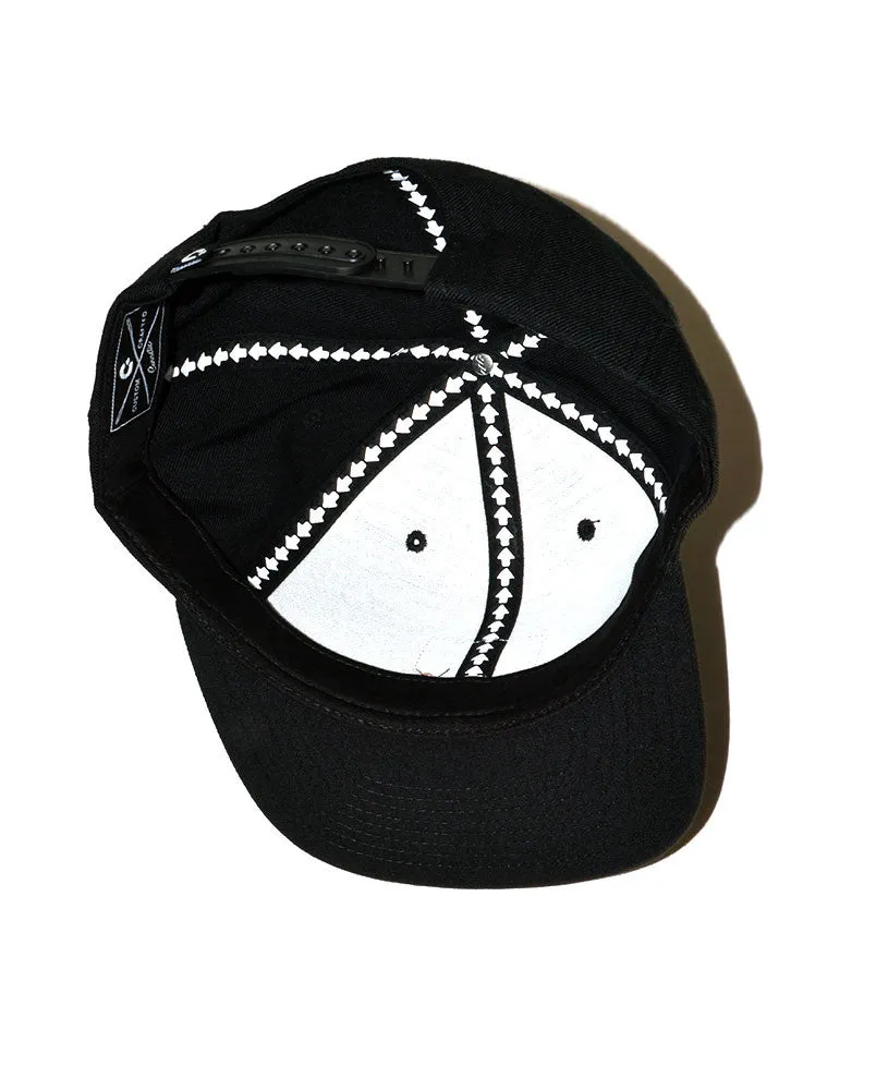 Leather Script Snapback 2