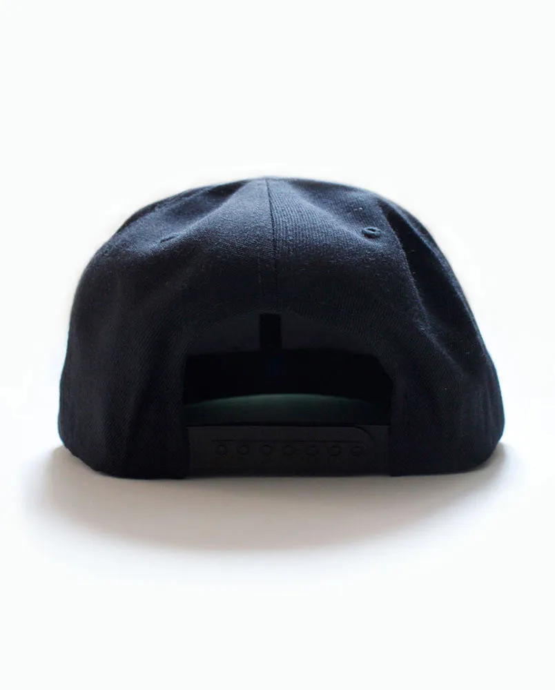 Leather Script Snapback 2
