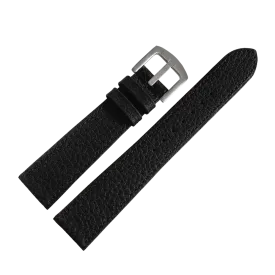 Leather Straps Black 20 MM Lychee