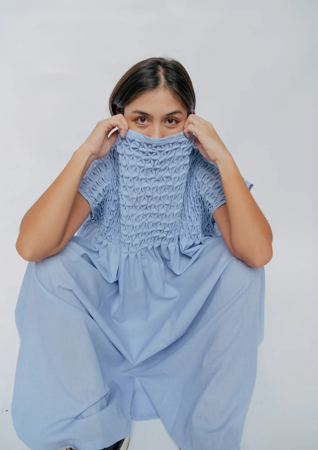 lily dress - light blue chambray