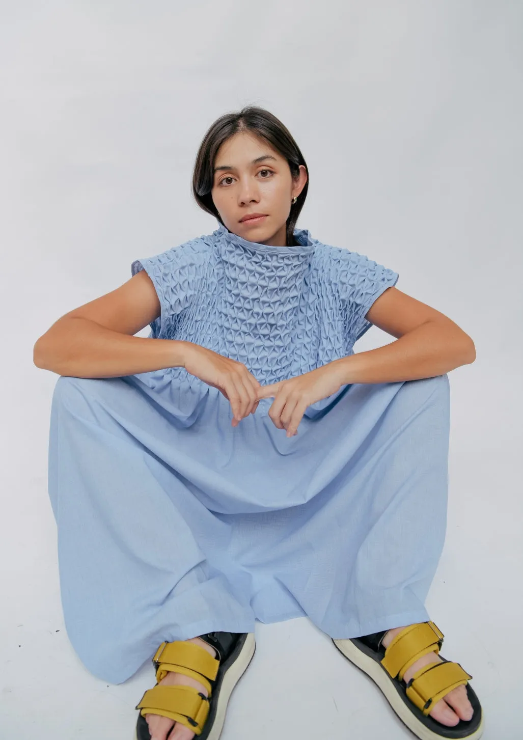 lily dress - light blue chambray