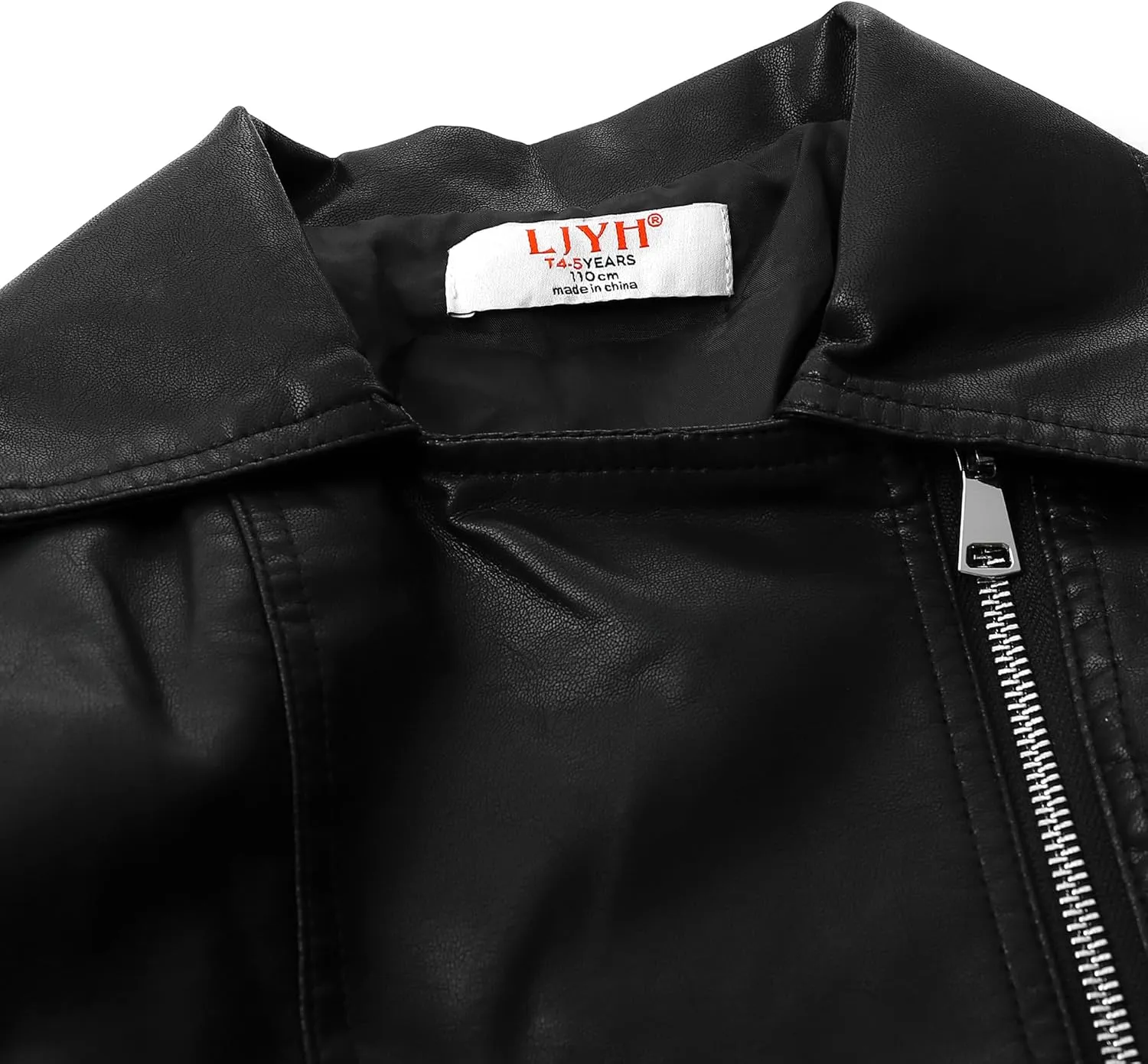 LJYH Girls Tassel Moto Faux Leather Short Jackets Classic Biker Fringe Cropped Coats