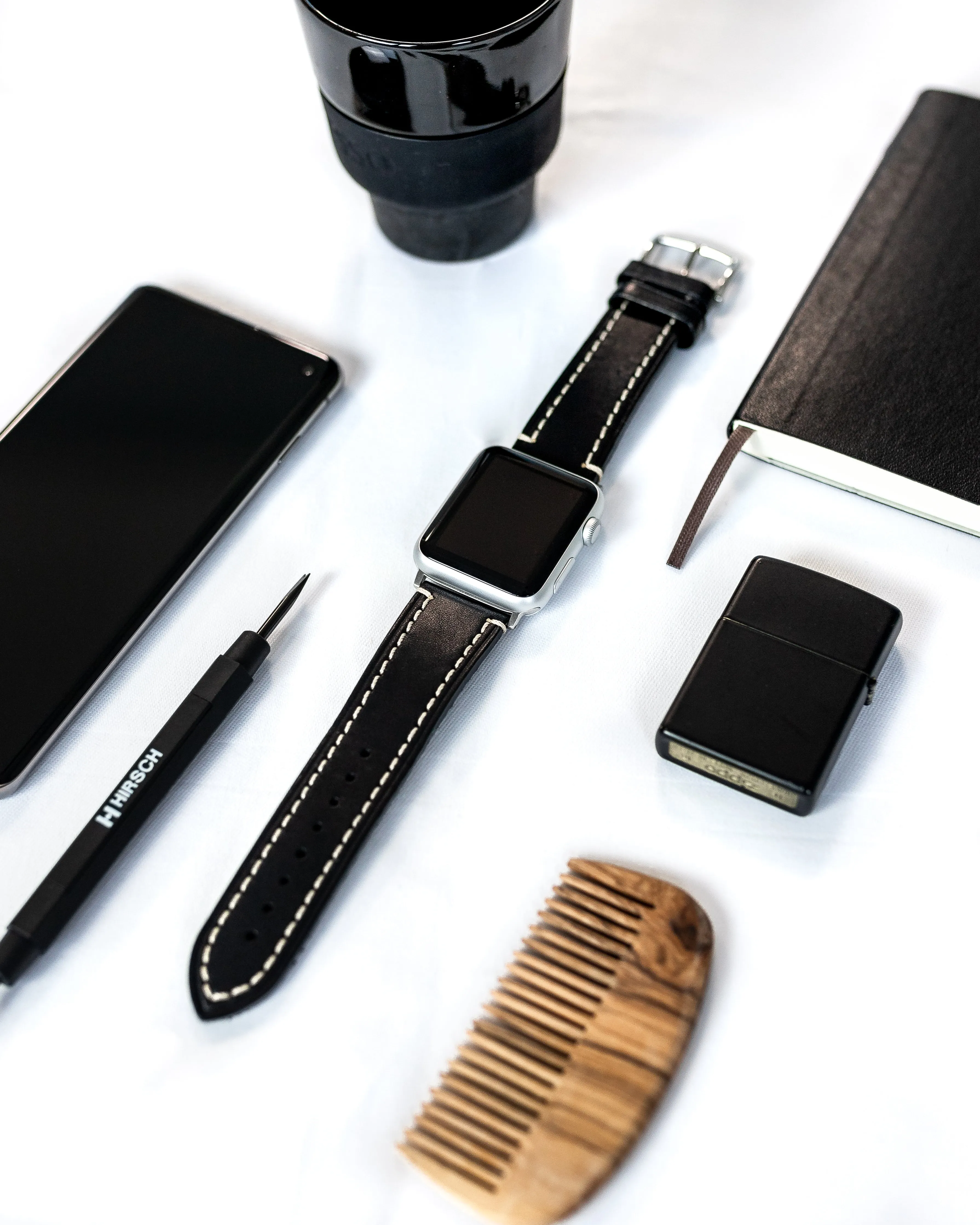 Long HIRSCH LIBERTY Saddle Leather Watch Band  1092 02