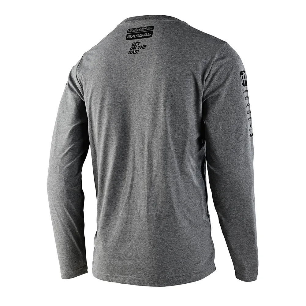 Long Sleeve Tee TLD GasGas Team Heather Gray