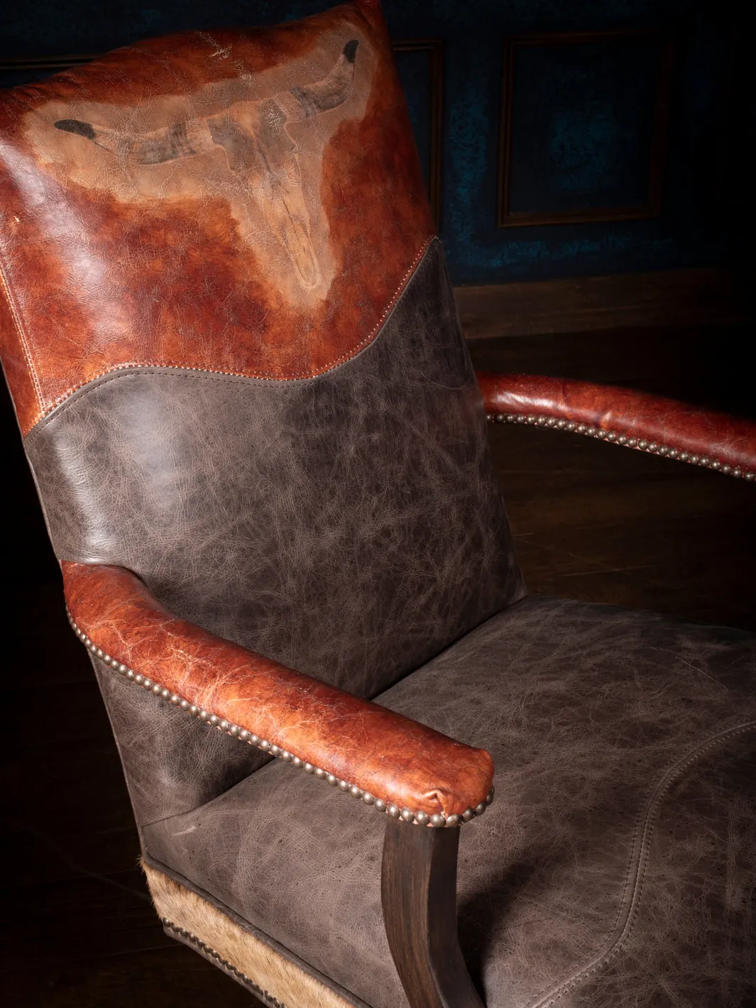 Longhorn Leather Desk Chair
