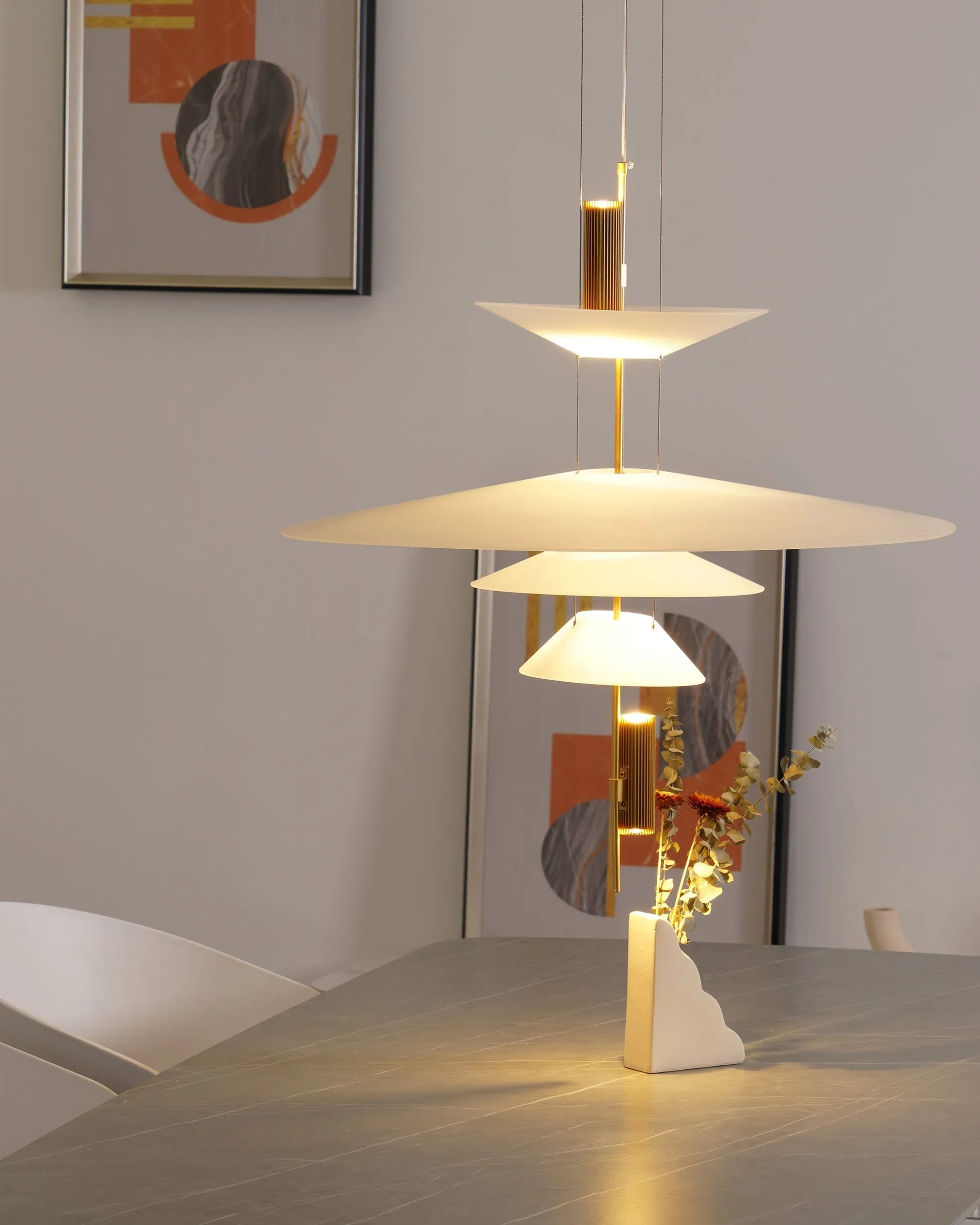 Modern Chandelier Flying Saucer Lamp UFO Hanging Light