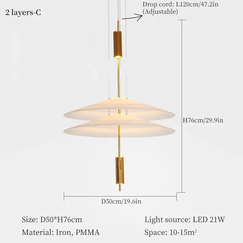 Modern Chandelier Flying Saucer Lamp UFO Hanging Light