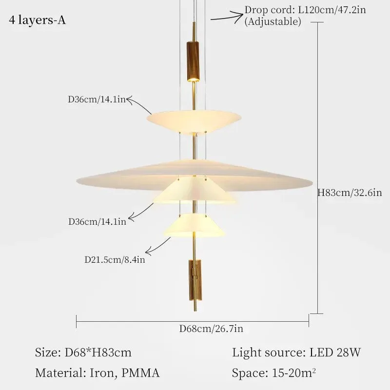 Modern Chandelier Flying Saucer Lamp UFO Hanging Light