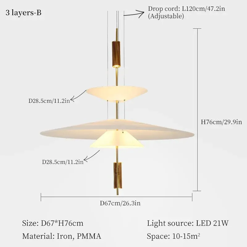 Modern Chandelier Flying Saucer Lamp UFO Hanging Light