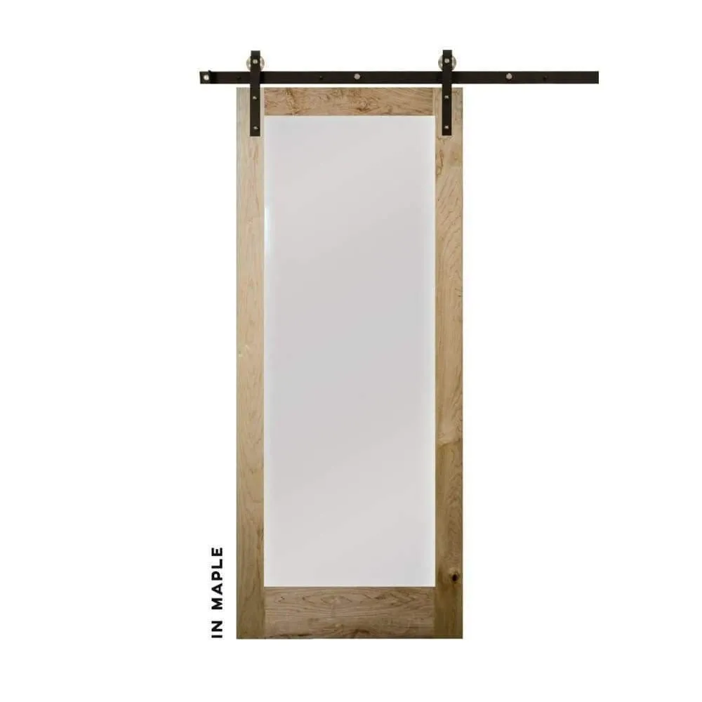 Modern Single Panel Sliding Glass Barn Door