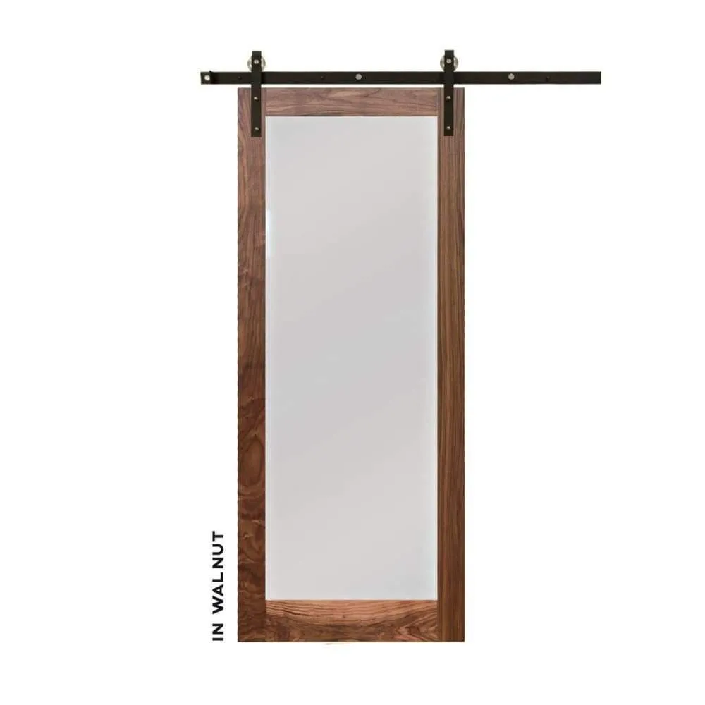 Modern Single Panel Sliding Glass Barn Door