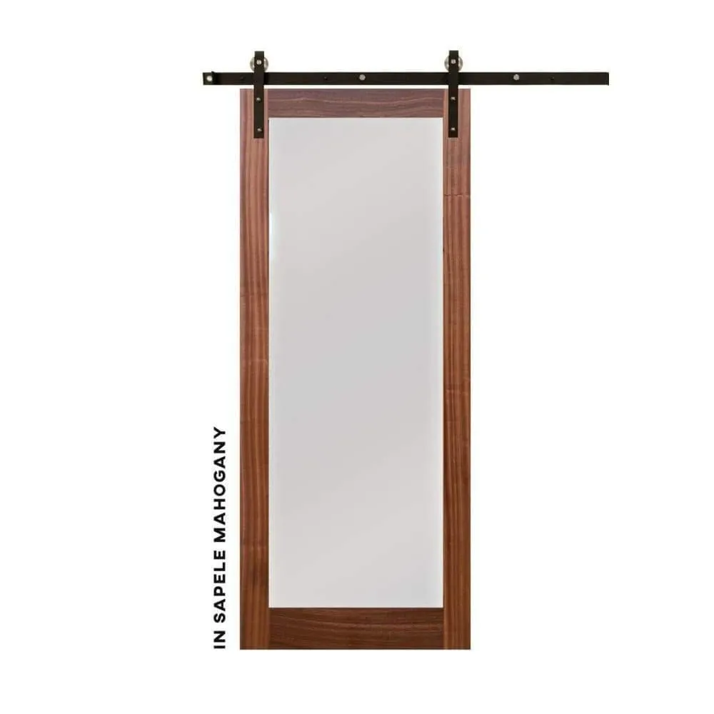 Modern Single Panel Sliding Glass Barn Door