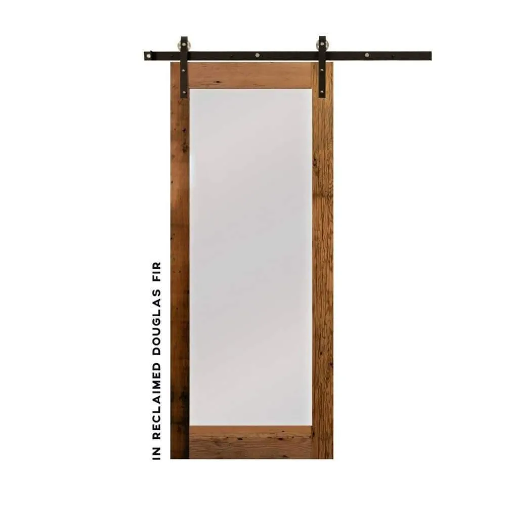 Modern Single Panel Sliding Glass Barn Door