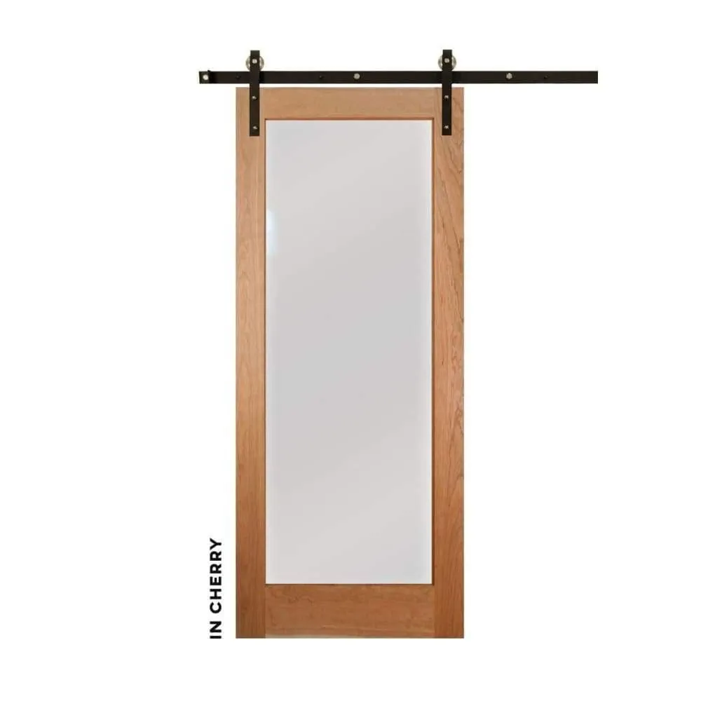 Modern Single Panel Sliding Glass Barn Door