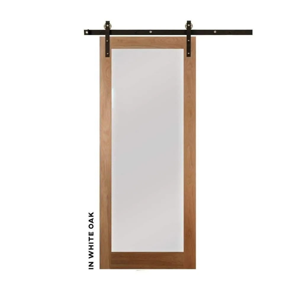 Modern Single Panel Sliding Glass Barn Door