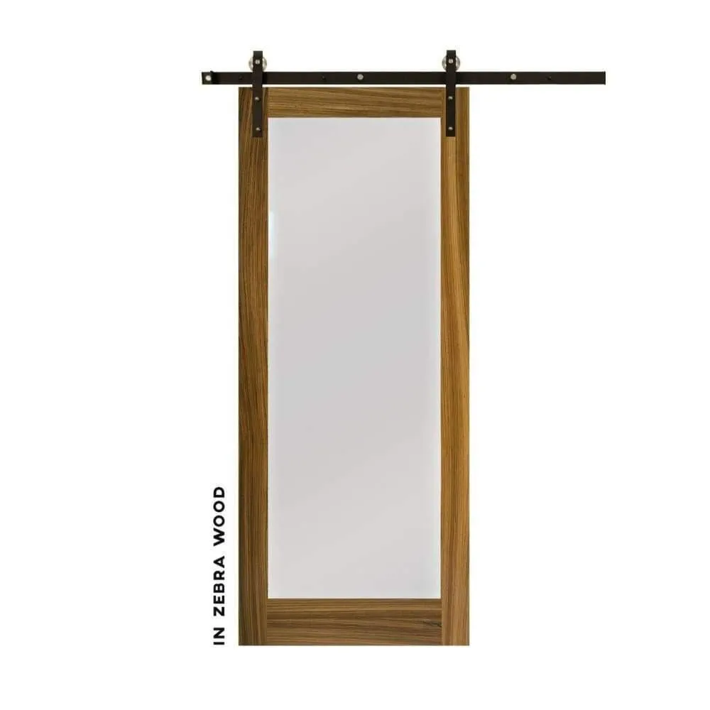 Modern Single Panel Sliding Glass Barn Door