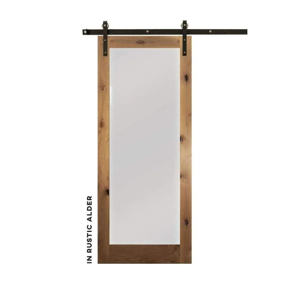 Modern Single Panel Sliding Glass Barn Door