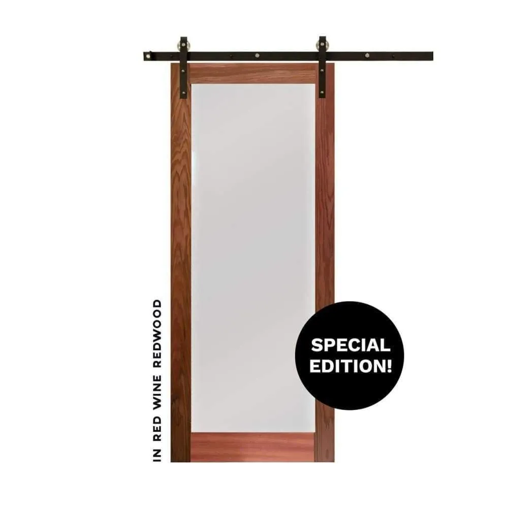 Modern Single Panel Sliding Glass Barn Door