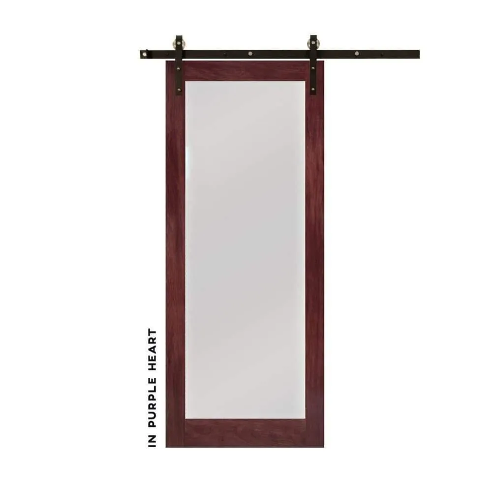 Modern Single Panel Sliding Glass Barn Door