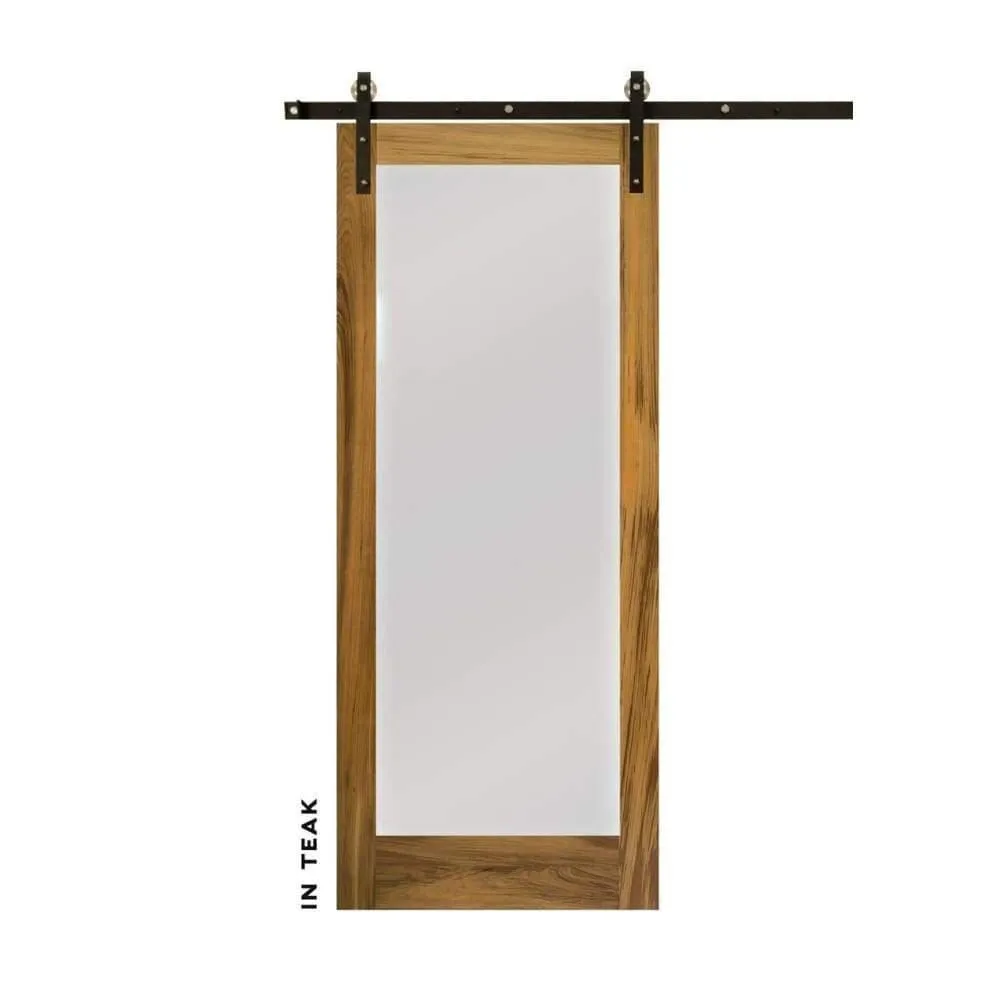 Modern Single Panel Sliding Glass Barn Door