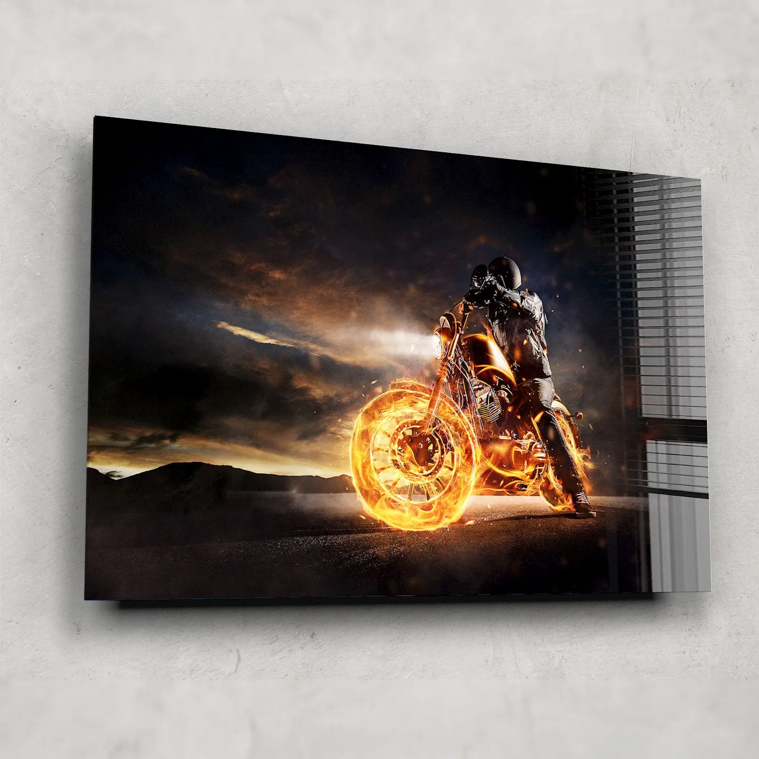 Motorbike In Fire