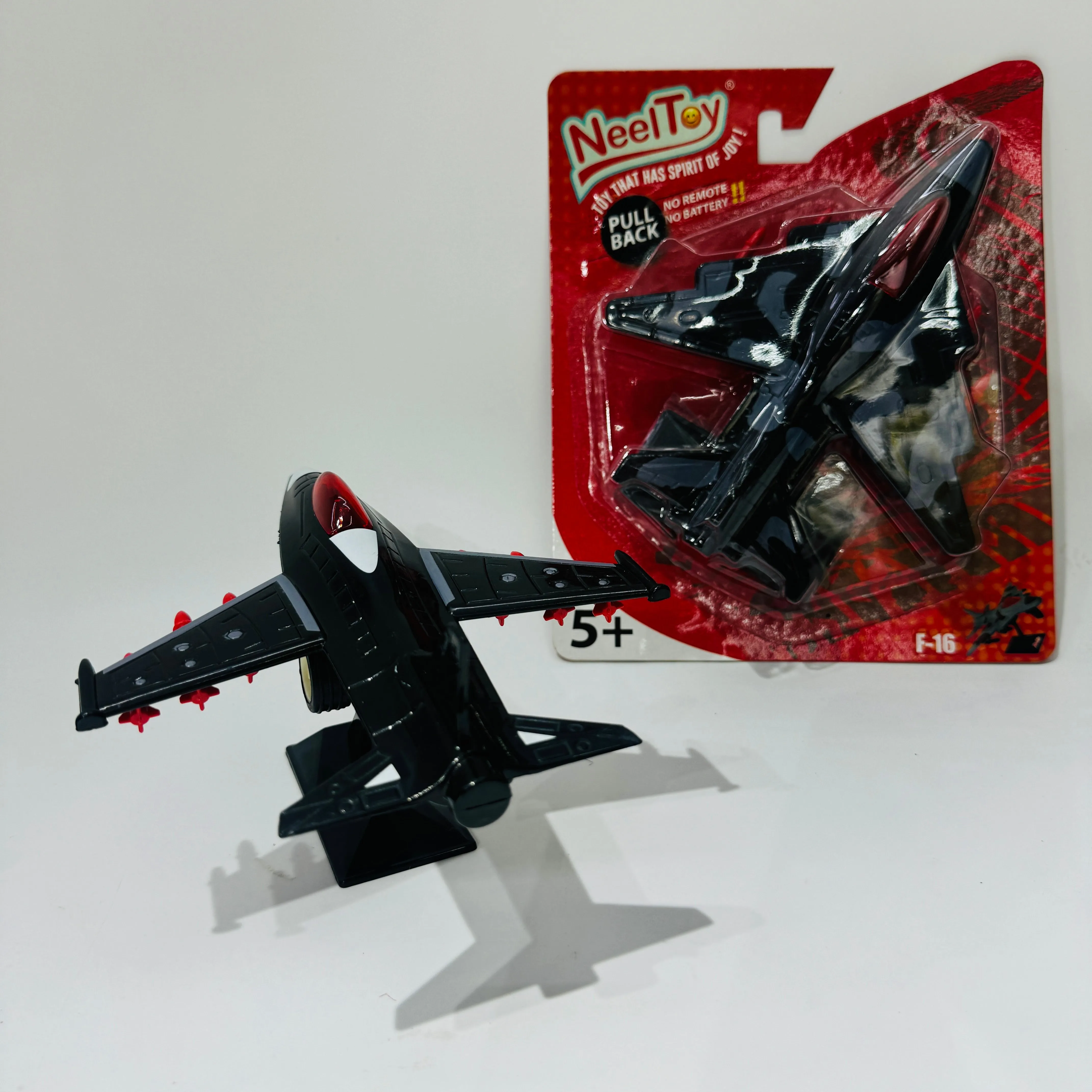 NEEL Toys Pull Back Aeroplane F-16 Fighter Jet Big Action Replica No Battery No Remote