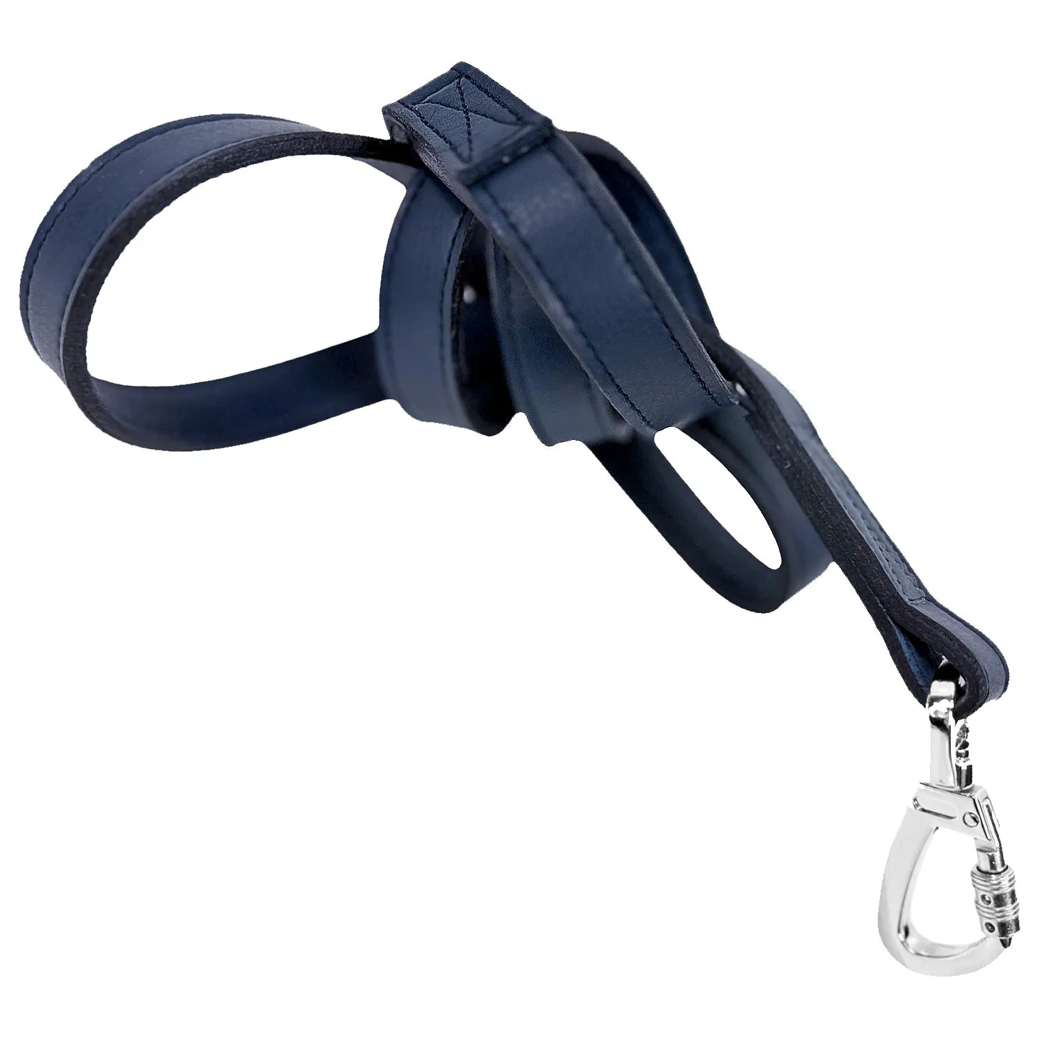 Octagon Dog Leash in French Navy & Nickel