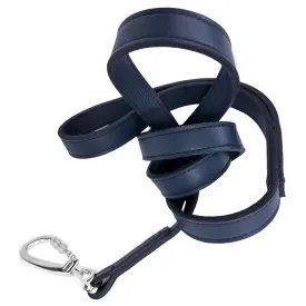 Octagon Dog Leash in French Navy & Nickel