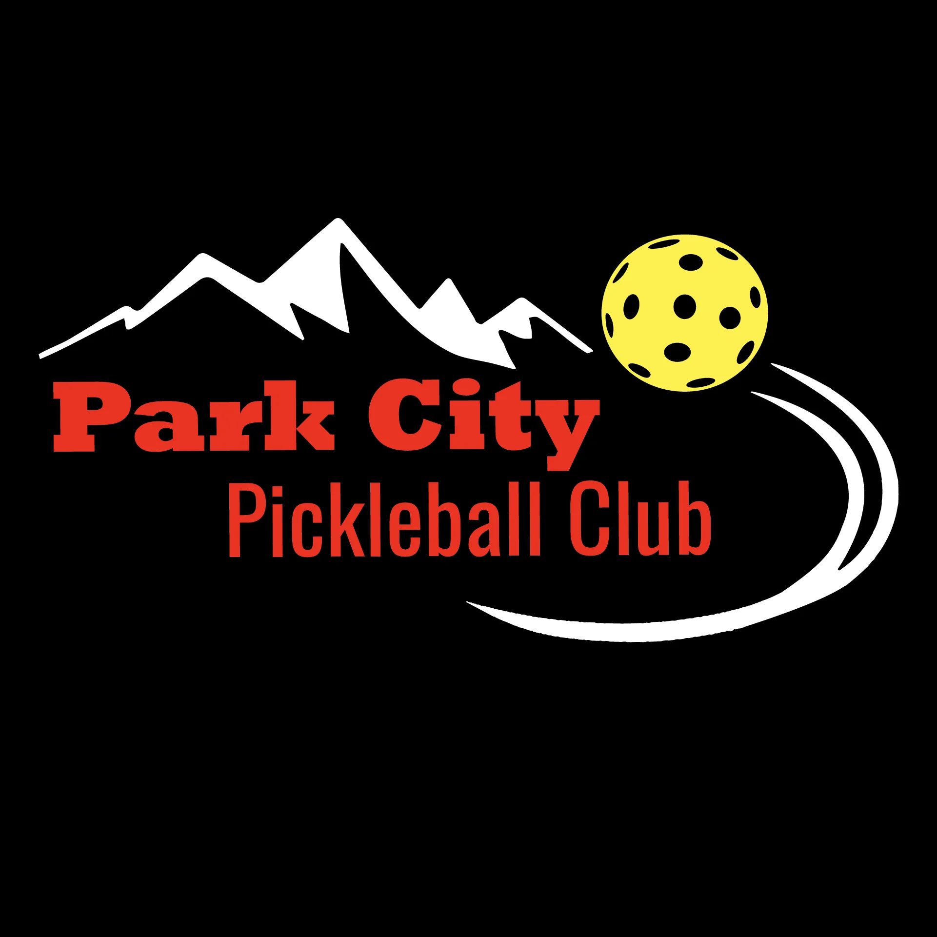 Park City Pickleball Club (Red Words) Customizable | Women’s Short Sleeve Crewneck Athletic Shirts | 100% Polyester
