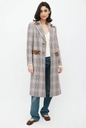 Pink & Multicolour Printed Coat
