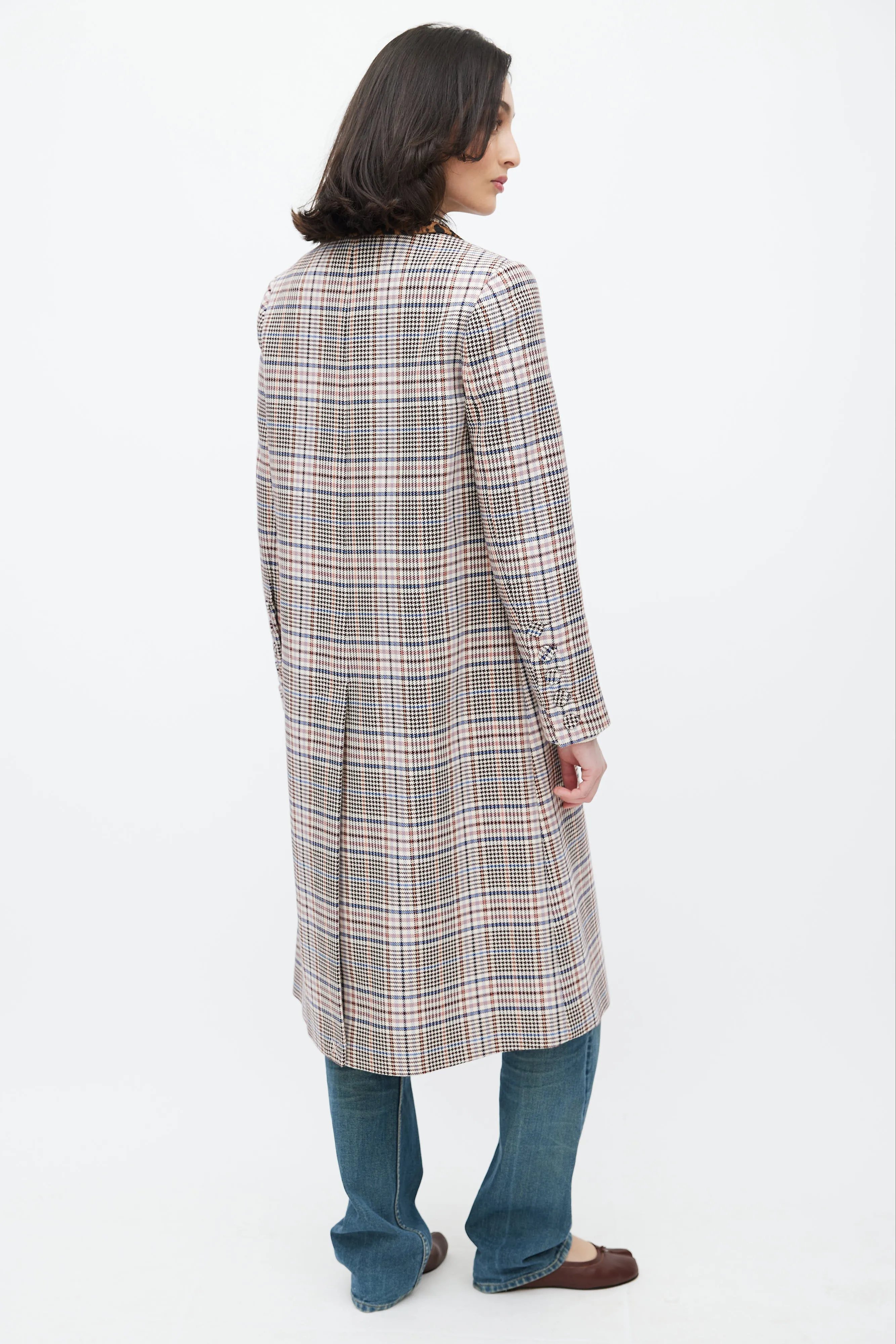 Pink & Multicolour Printed Coat