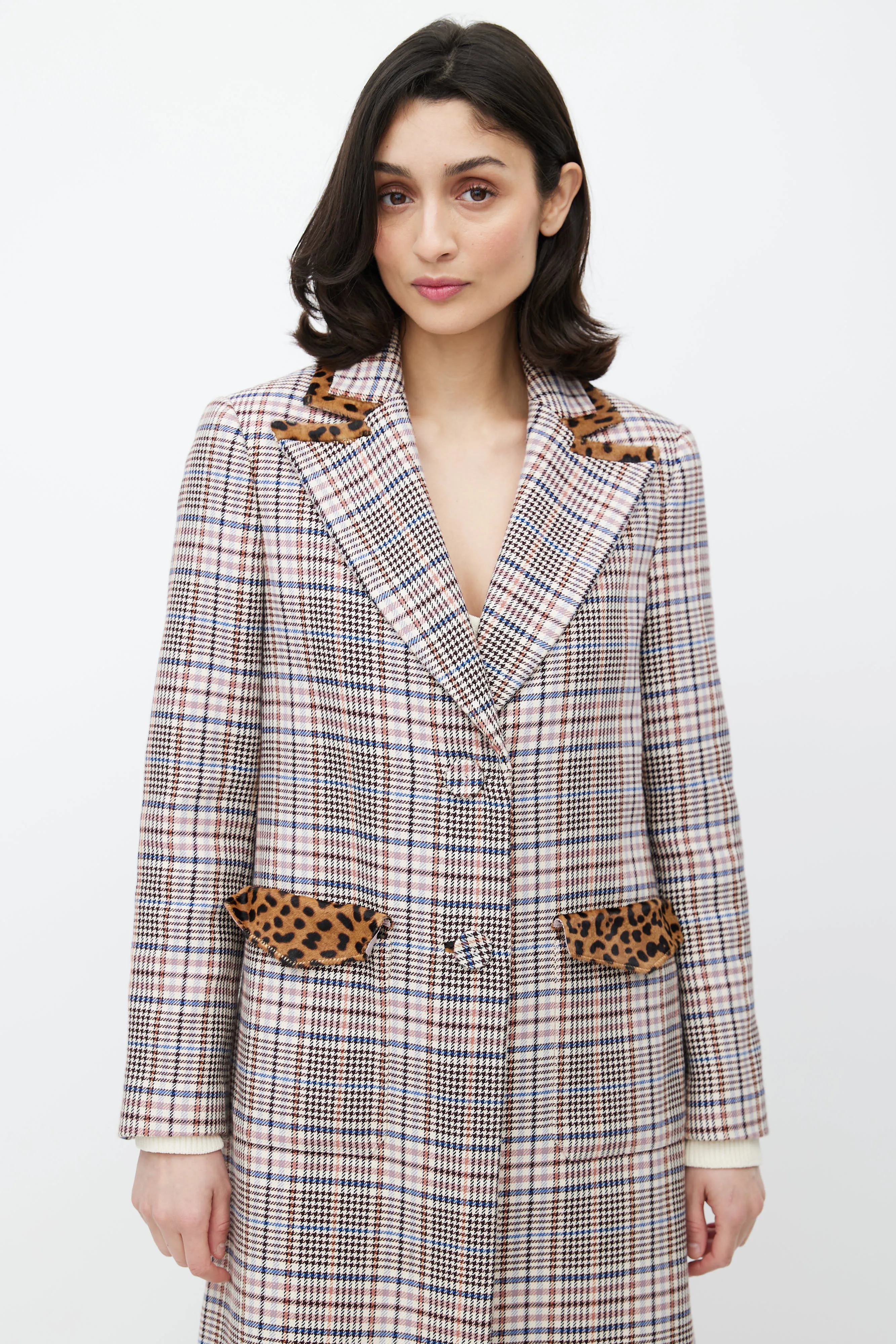 Pink & Multicolour Printed Coat