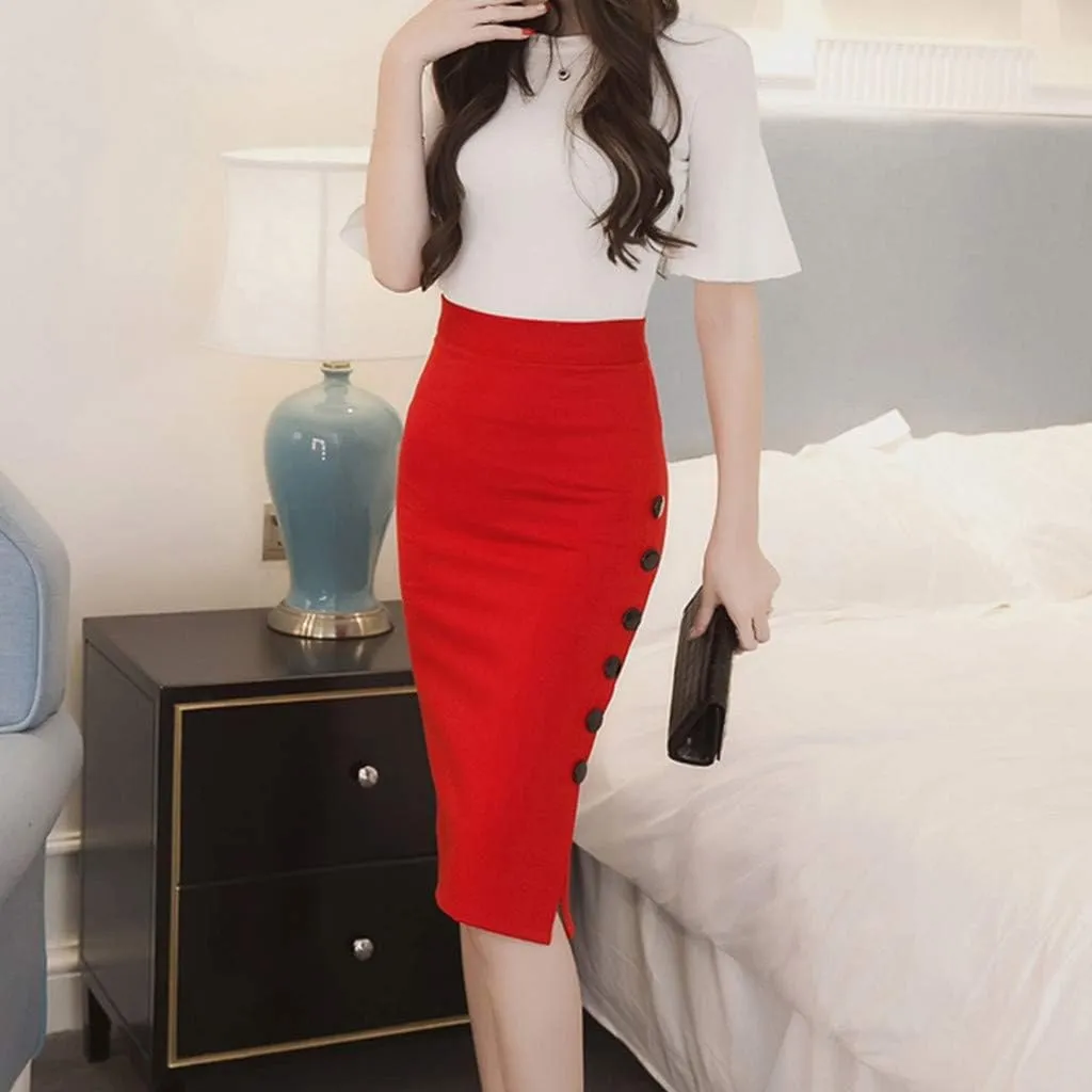 plus Size Skirts for Women 2x Solid Long High Leather A Color Womens Faux Skirt Line Skirts Waist Skirt