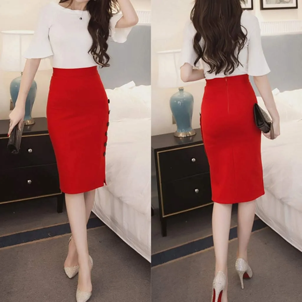 plus Size Skirts for Women 2x Solid Long High Leather A Color Womens Faux Skirt Line Skirts Waist Skirt
