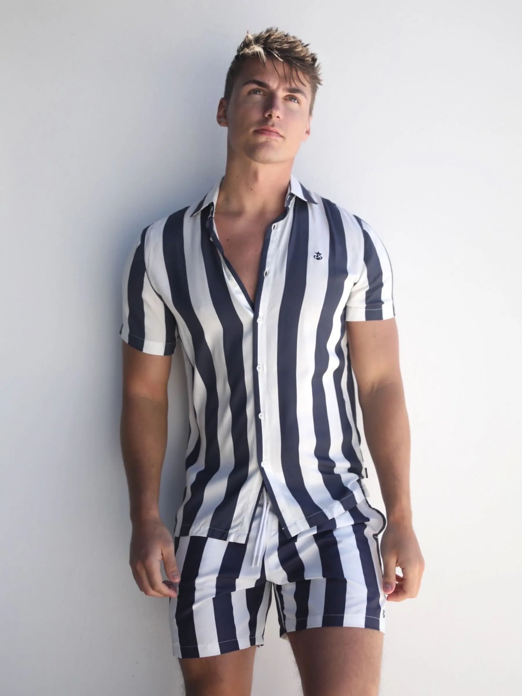 Riccardo Stripe Shirt - Navy