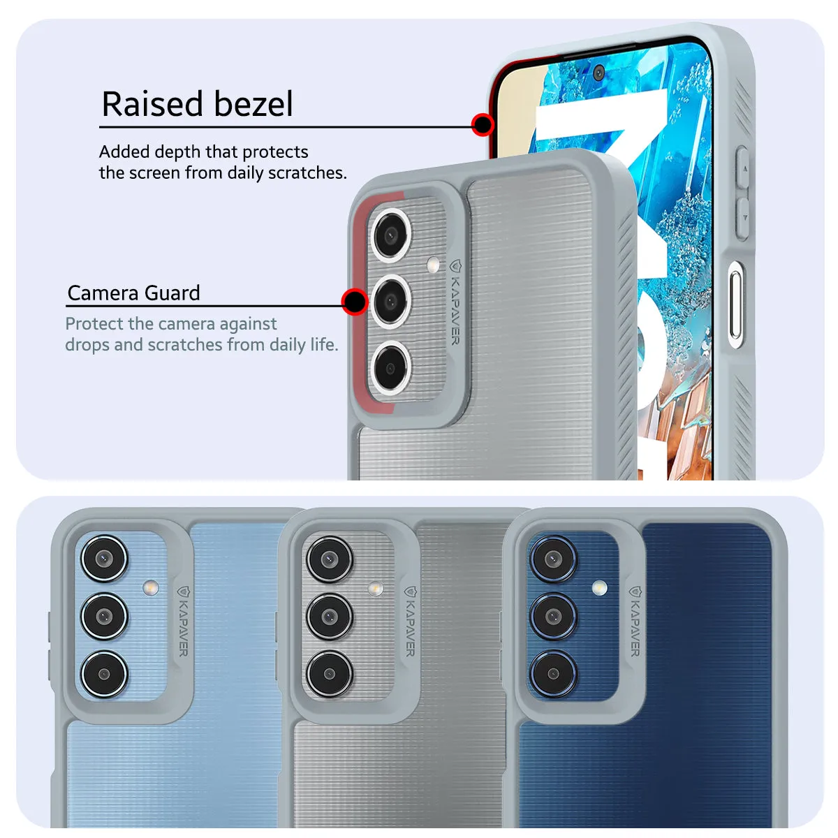 Samsung Galaxy M35 Back Cover Case | Impulse - Gray