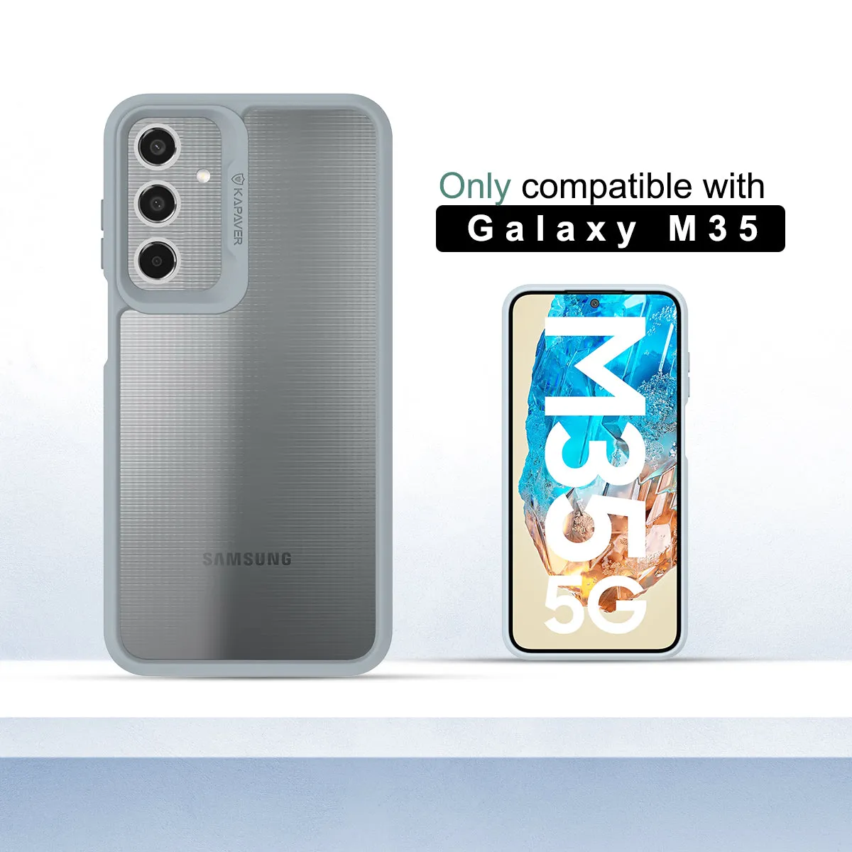 Samsung Galaxy M35 Back Cover Case | Impulse - Gray