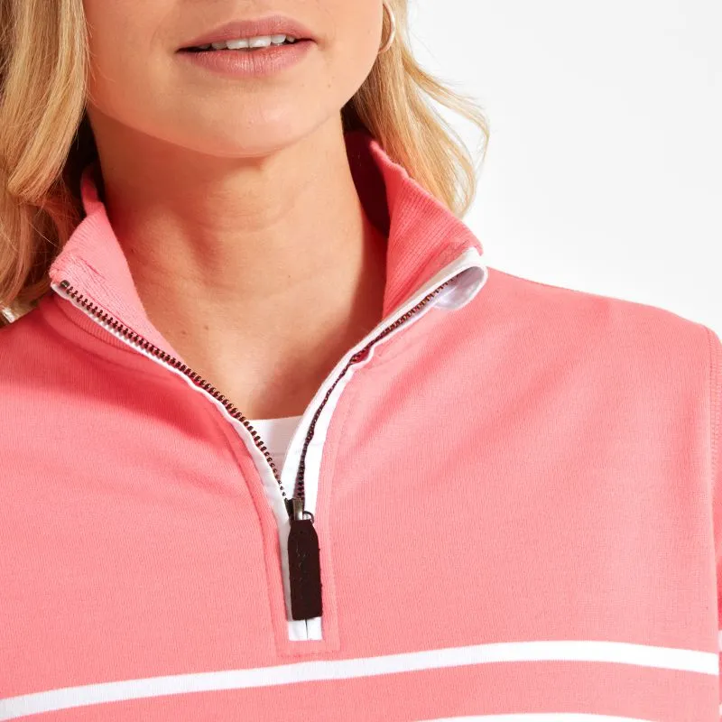 Schoffel Hope Cove 1/4 Zip Ladies Sweatshirt - Flamingo