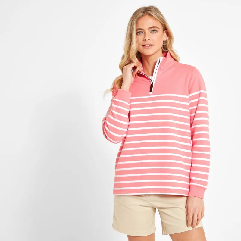 Schoffel Hope Cove 1/4 Zip Ladies Sweatshirt - Flamingo