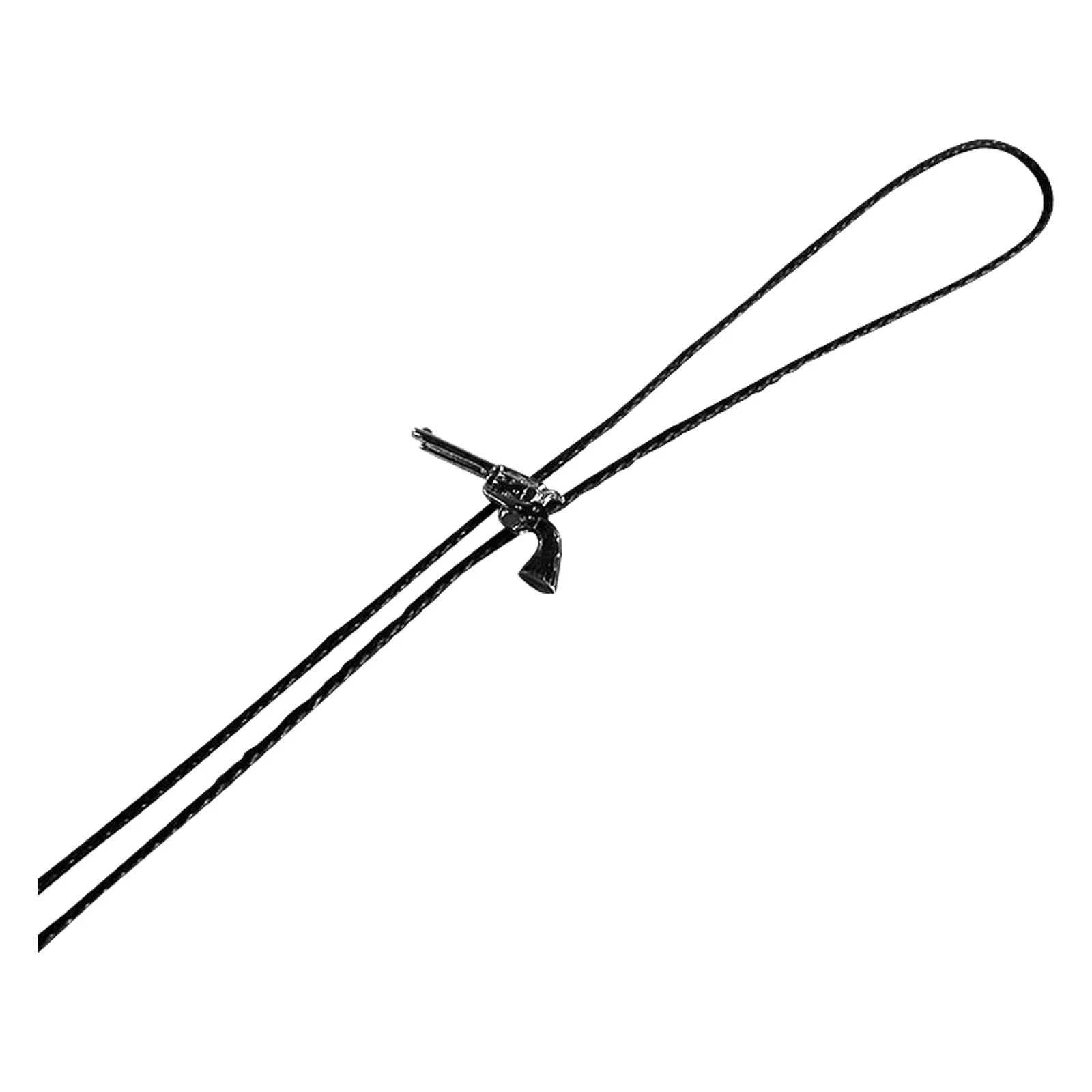 Silver Six-Shooter Pistol Western Bolo Tie