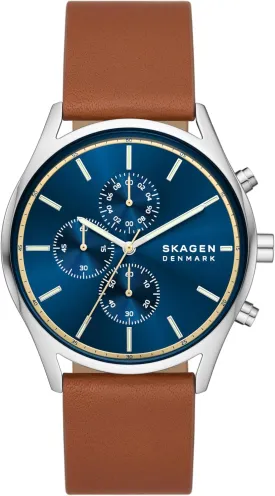 Skagen Holst Men's Watch with Stainless Steel Mesh or Leather Band