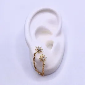 Star Connecting Chain Earrings