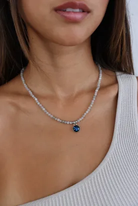 The Astral Bhavana Necklace in Gray Agate