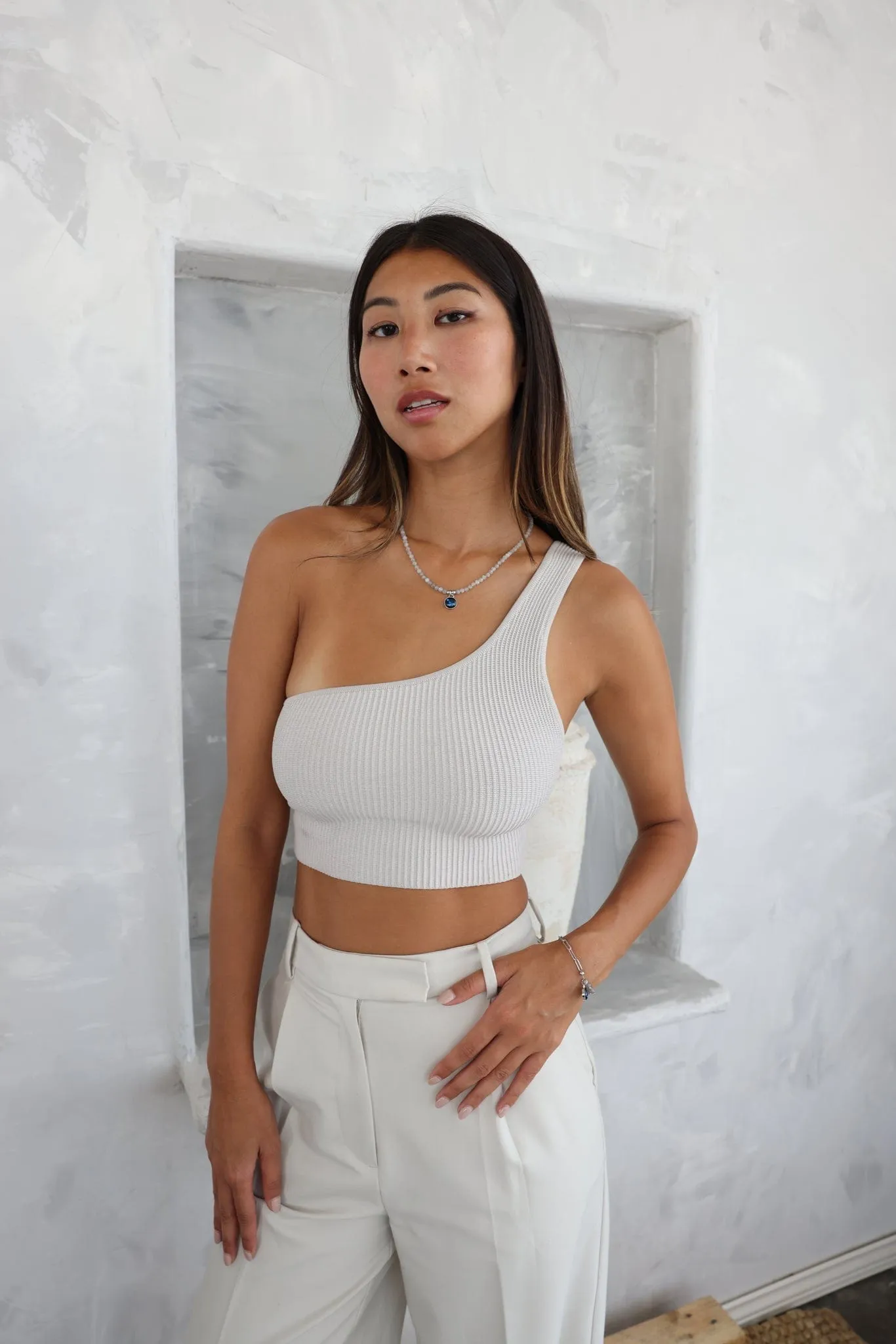 The Astral Bhavana Necklace in Gray Agate